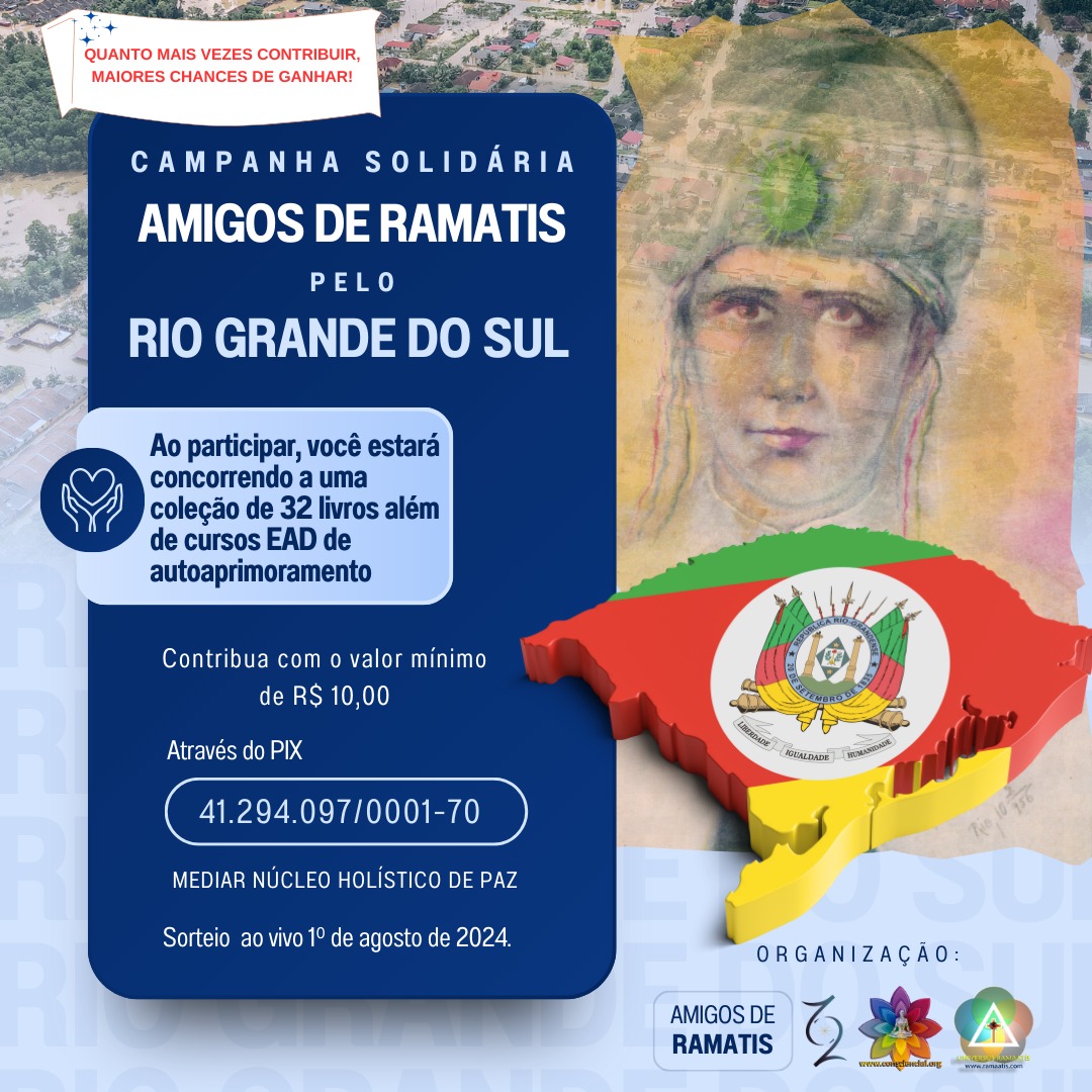 Amigos de Ramatís apoiam o RS